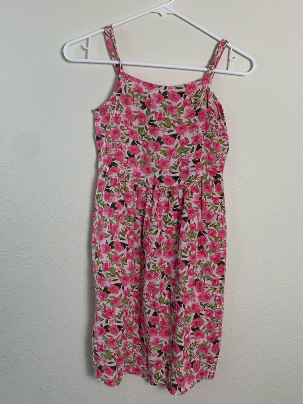 Old Navy Girls XL Pink Floral Smocked Sundress Summer Garden Party Lightweight